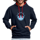 UNISEX HOODIE - HEIDELSTORE DARK - Navy/Rot