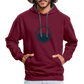 UNISEX HOODIE - HEIDELSTORE TRANSPARENT - Weinrot/Anthrazit