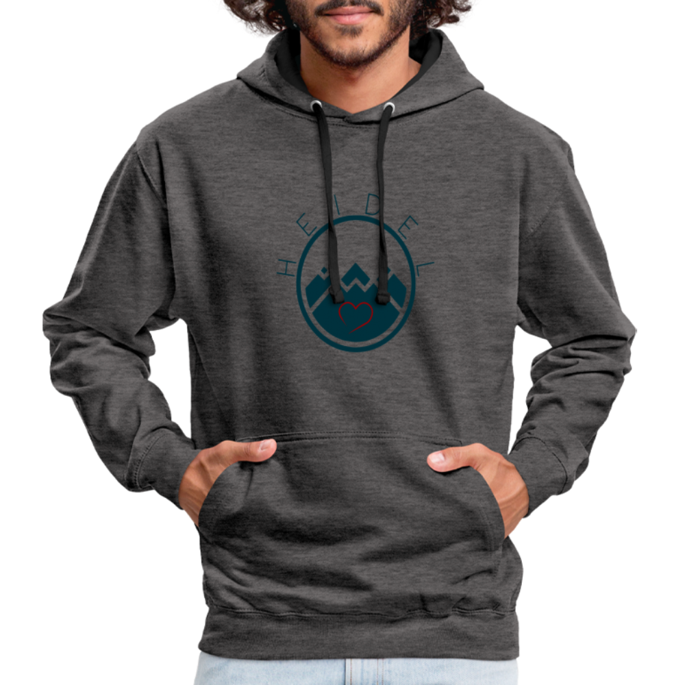 UNISEX HOODIE - HEIDELSTORE TRANSPARENT - Anthrazit/Schwarz
