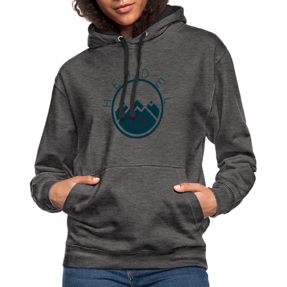 UNISEX HOODIE - HEIDELSTORE TRANSPARENT - Anthrazit/Schwarz