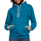 UNISEX HOODIE - NUFF UN NUNNA TRANSPARENT - Pfauenblau/Grau meliert