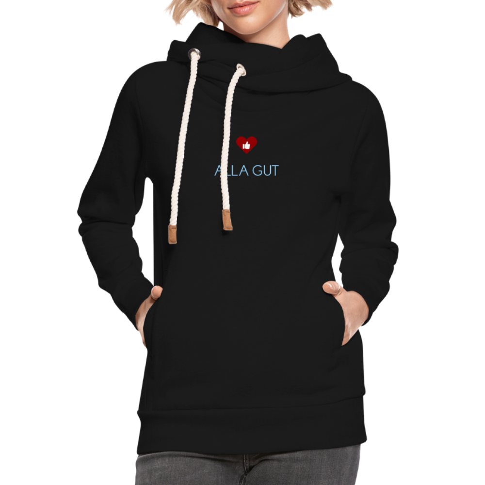 UNISEX HOODIE SCHALKRAGEN - ALLA GUT DARK - Schwarz