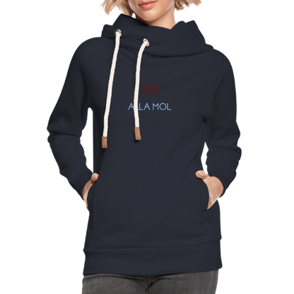 UNISEX HOODIE SCHALKRAGEN - ALLA MOL BIER DARK - Navy