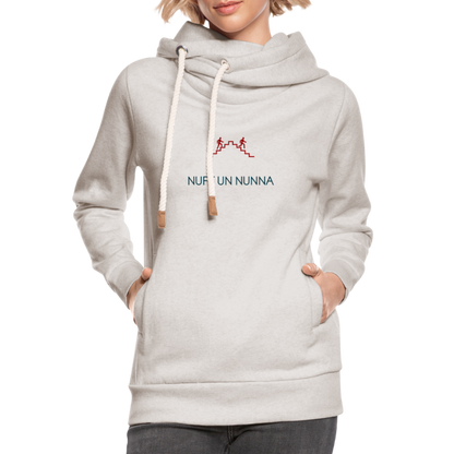 UNISEX HOODIE SCHALKRAGEN - NUFF UN NUNNA TRANSPARENT - Beige meliert