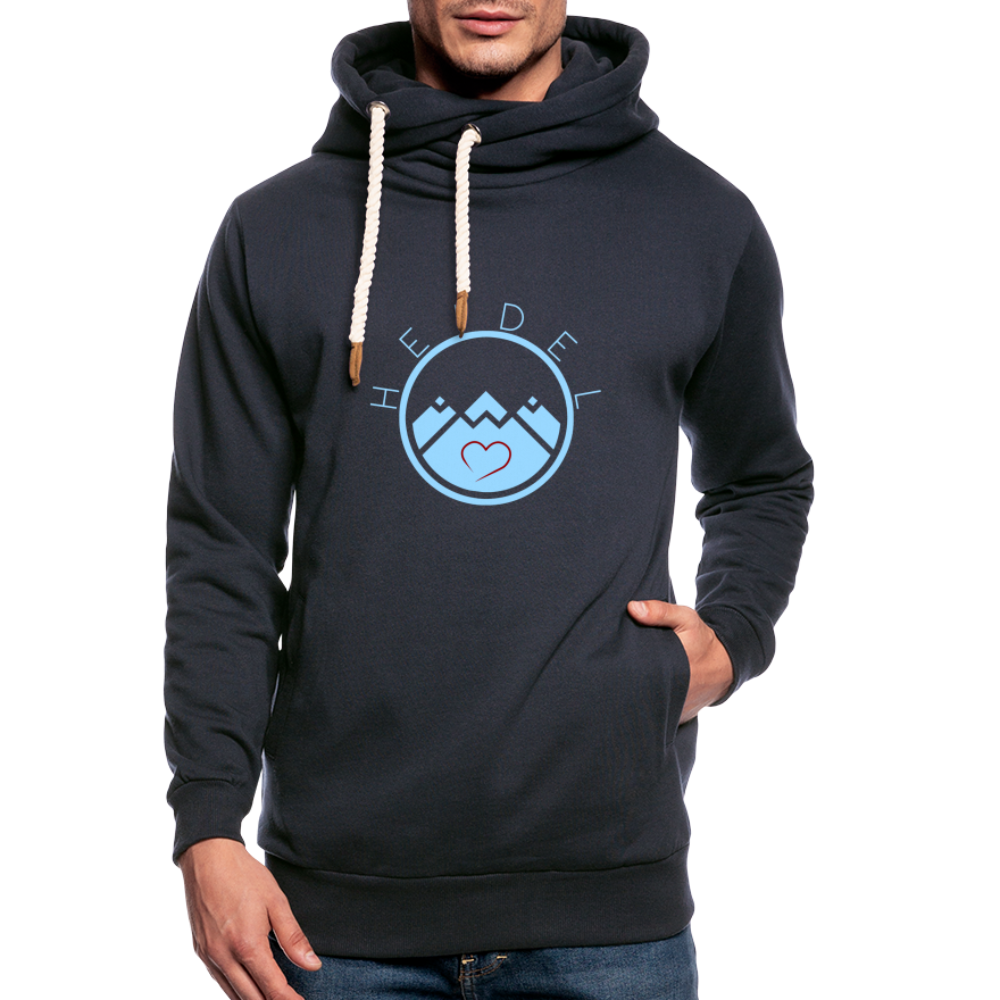 UNISEX SCHALKRAGEN HOODIE - HEIDELSTORE DARK - Navy