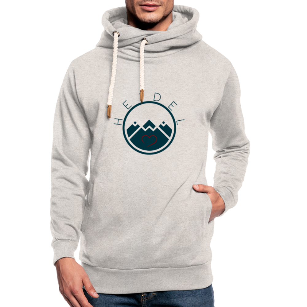 UNISEX SCHALKRAGEN HOODIE - HEIDELSTORE TRANSPARENT - Beige meliert
