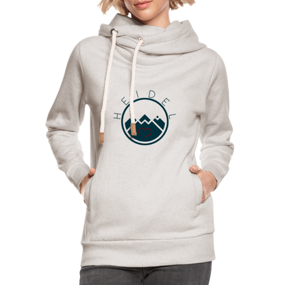 UNISEX SCHALKRAGEN HOODIE - HEIDELSTORE TRANSPARENT - Beige meliert