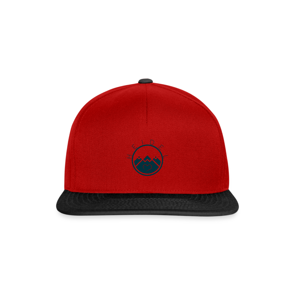 UNISEX SNAPBACK CAP - HEIDELSTORE TRANSPARENT - Rot/Schwarz