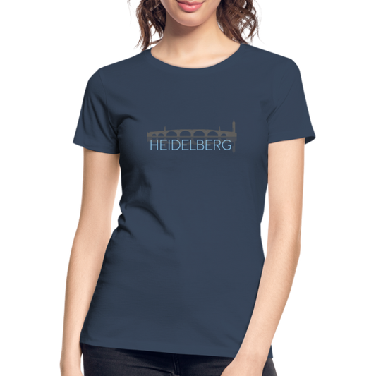 DAMEN ORGANIC SHIRT - ALTE BRÜCKE HEIDELBERG DARK - Navy