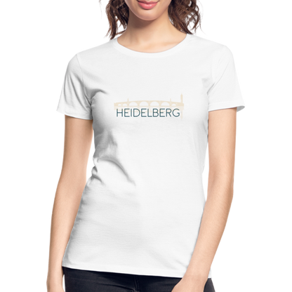 DAMEN ORGANIC SHIRT - ALTE BRÜCKE HEIDELBERG TRANSPARENT - Weiß