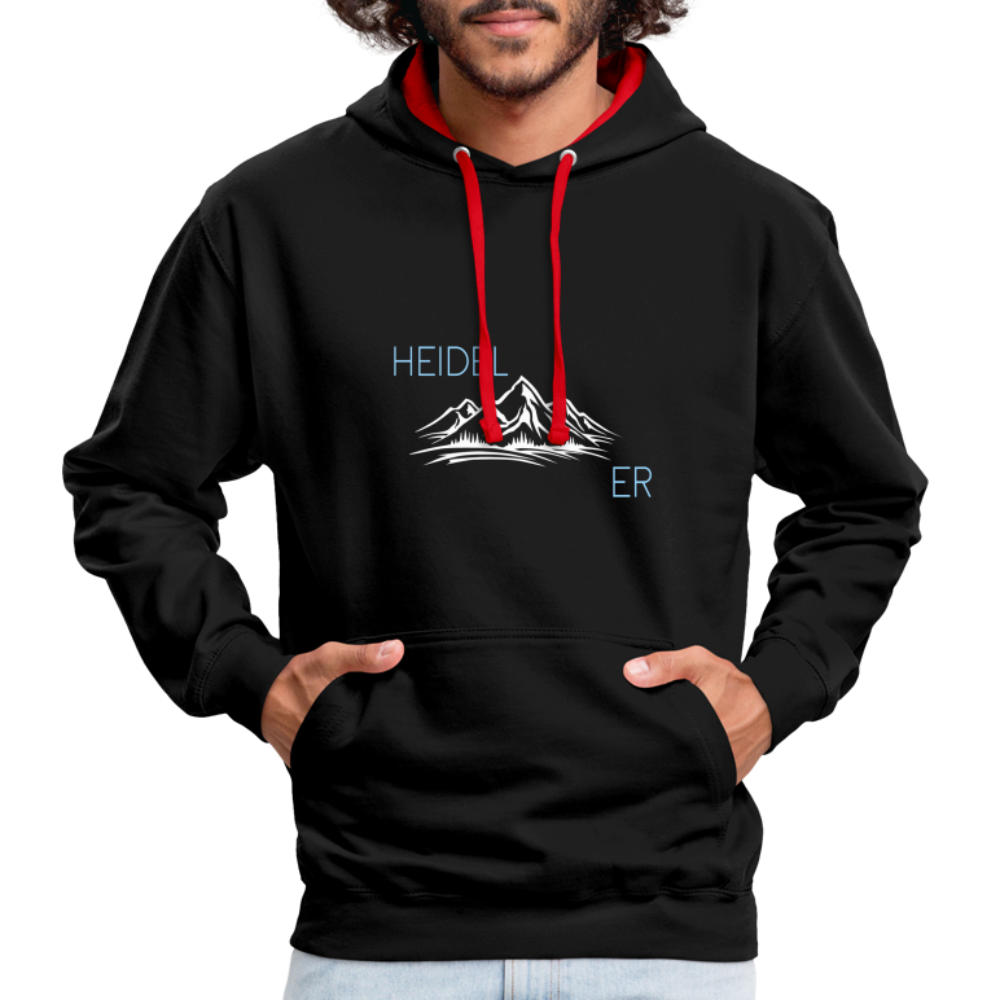 UNISEX HOODIE - HEIDEL(BERG)ER DARK - Schwarz/Rot