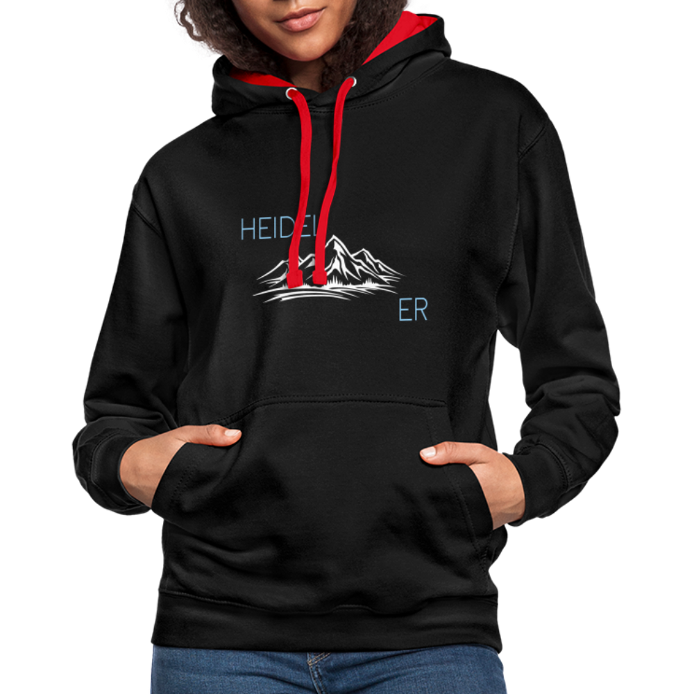 UNISEX HOODIE - HEIDEL(BERG)ER DARK - Schwarz/Rot