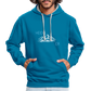 UNISEX HOODIE - HEIDEL(BERG)ER DARK - Pfauenblau/Grau meliert