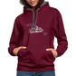UNISEX HOODIE - HEIDEL(BERG)ER DARK - Weinrot/Anthrazit