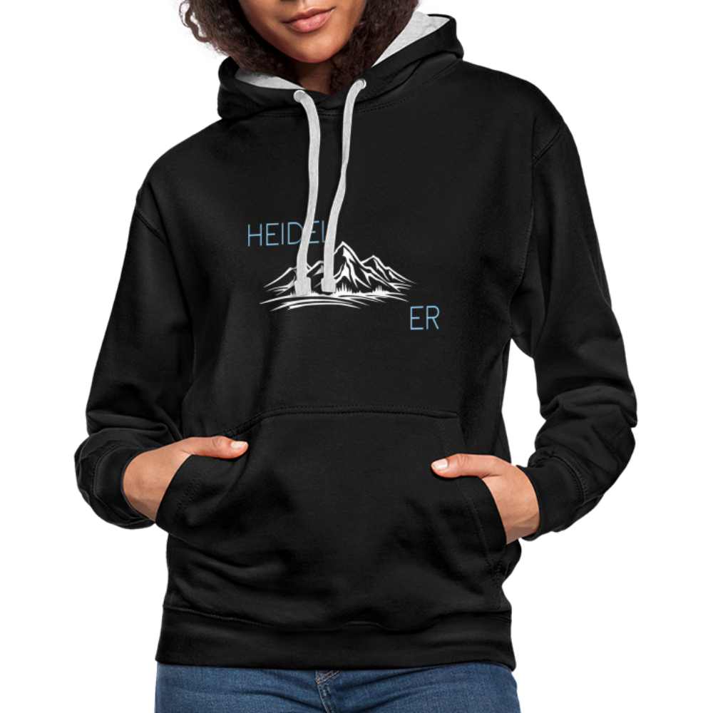 UNISEX HOODIE - HEIDEL(BERG)ER DARK - Schwarz/Grau meliert