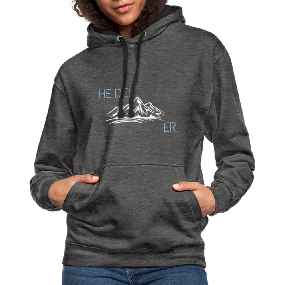 UNISEX HOODIE - HEIDEL(BERG)ER DARK - Anthrazit/Schwarz