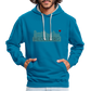 UNISEX HOODIE - HEIDELBERGER SCHLOSS DARK - Pfauenblau/Grau meliert