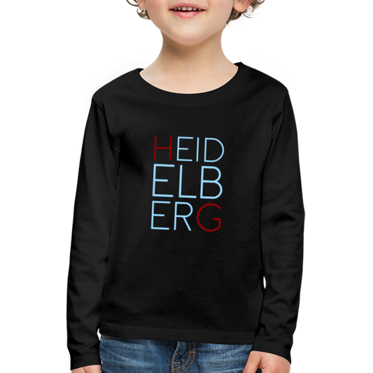 KINDER PREMIUM LANGARM-SHIRT - HEIDELBERG DARK - Schwarz