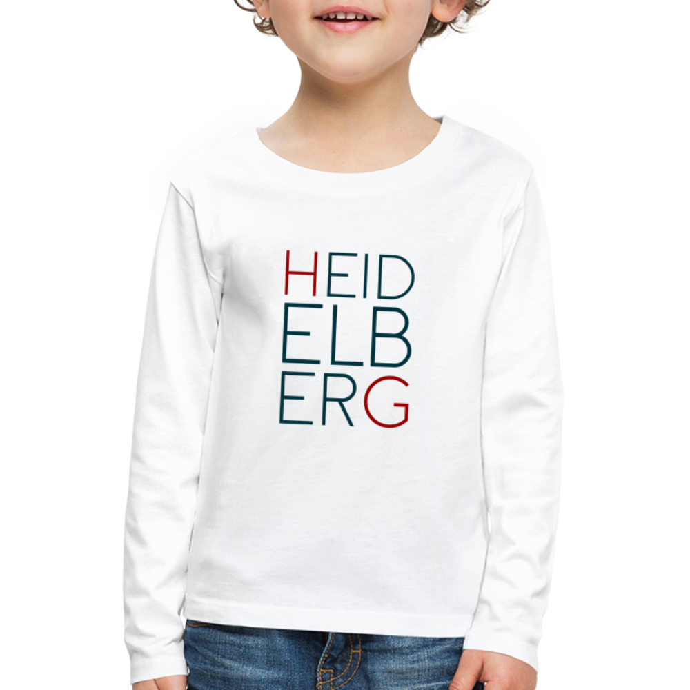 KINDER PREMIUM LANGARM-SHIRT - HEIDELBERG TRANSPARENT - Weiß