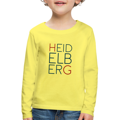 KINDER PREMIUM LANGARM-SHIRT - HEIDELBERG TRANSPARENT - Gelb