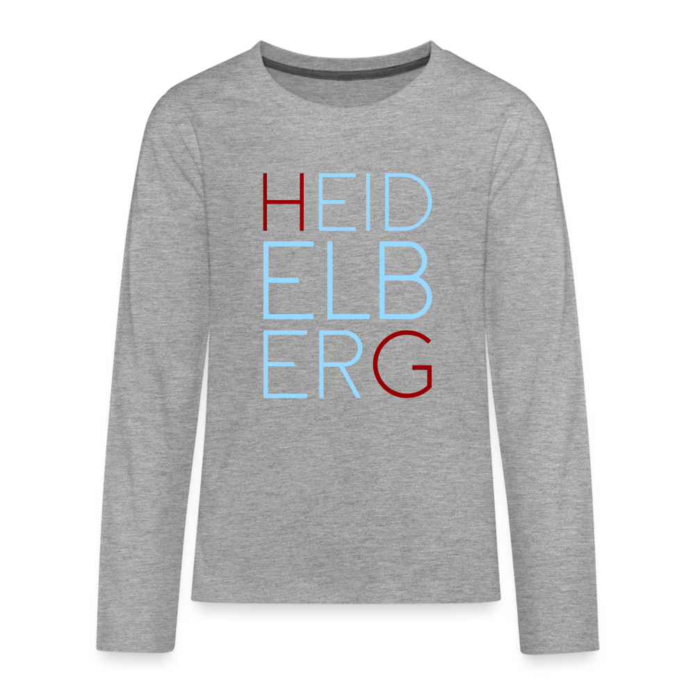 TEENAGER PREMIUM LANGARM-SHIRT - HEIDELBERG DARK - Grau meliert