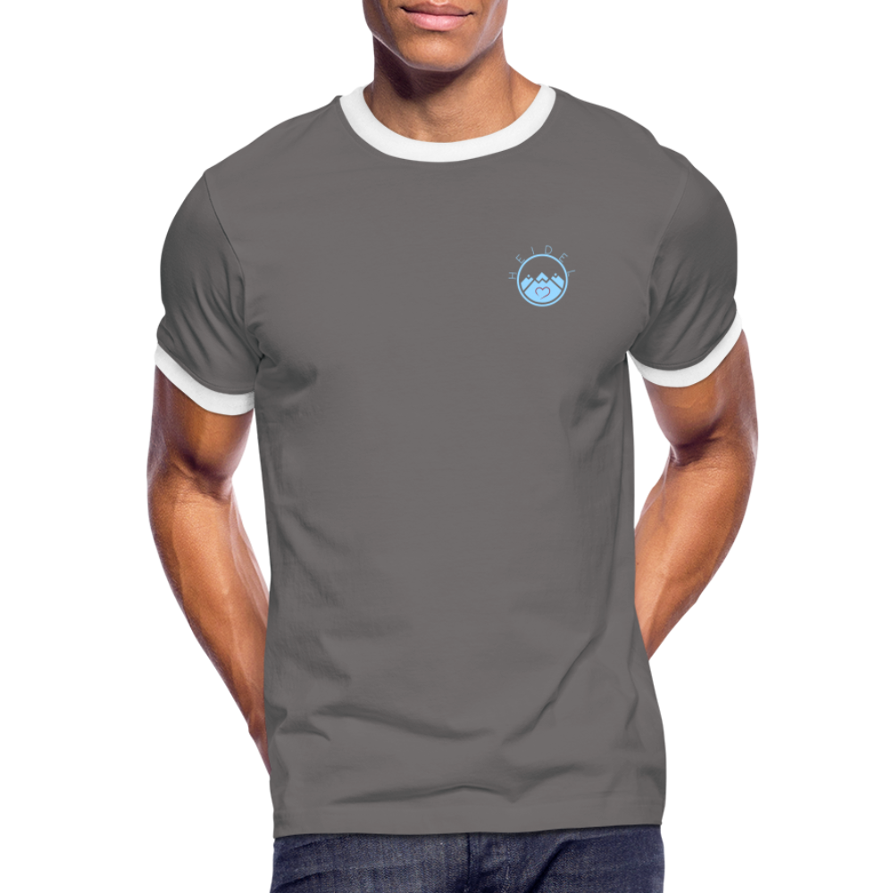 HERREN KONTRAST SHIRT - IN NEINE UFF DA ZEIL RUGBY DARK - Dunkelgrau/Weiß