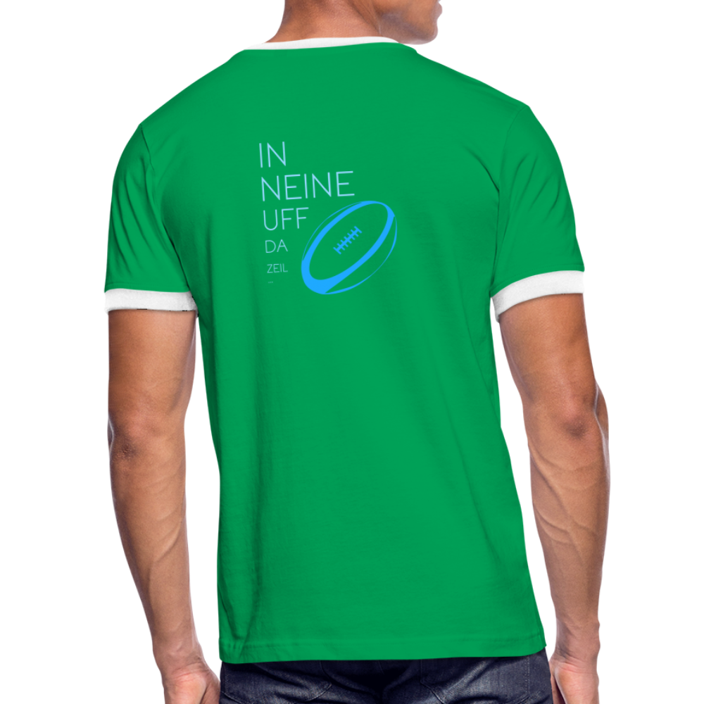 HERREN KONTRAST SHIRT - IN NEINE UFF DA ZEIL RUGBY DARK - Kelly Green/Weiß