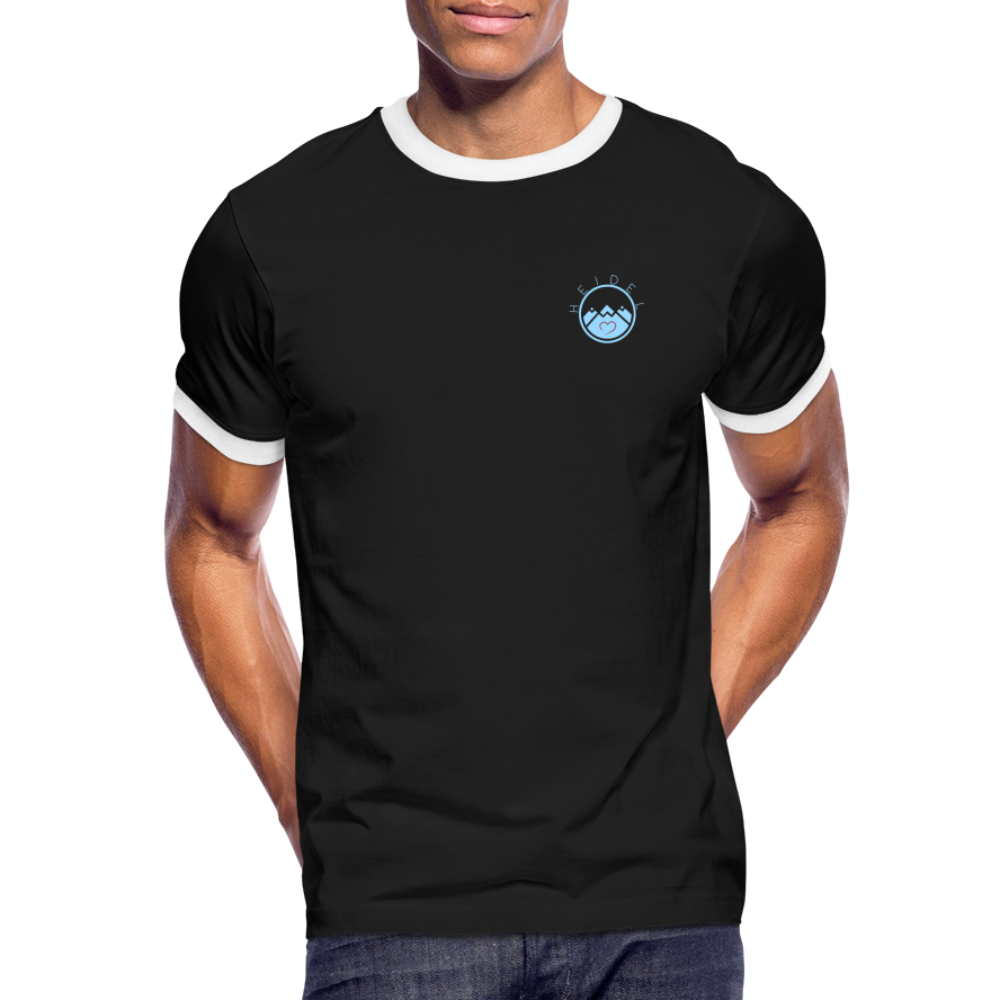 HERREN KONTRAST SHIRT - IN NEINE UFF DA ZEIL RUGBY DARK - Schwarz/Weiß