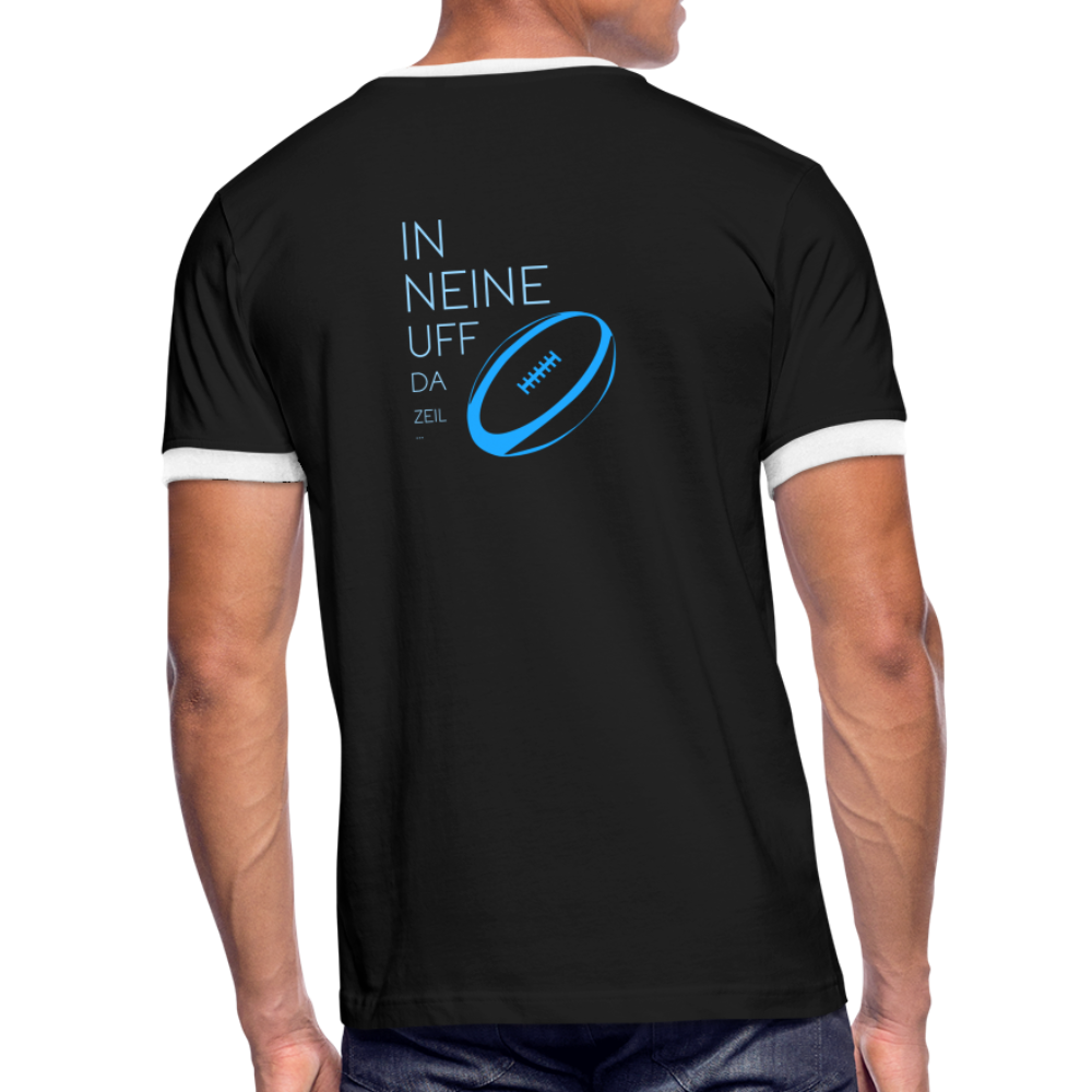 HERREN KONTRAST SHIRT - IN NEINE UFF DA ZEIL RUGBY DARK - Schwarz/Weiß