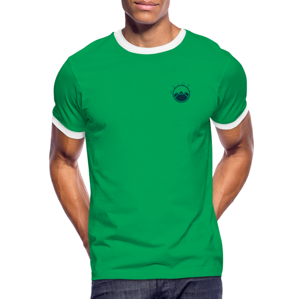 HERREN KONTRAST SHIRT - IN NEINE UFF DA ZEIL RUGBY TRANSPARENT - Kelly Green/Weiß