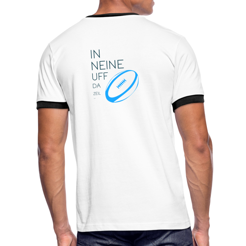 HERREN KONTRAST SHIRT - IN NEINE UFF DA ZEIL RUGBY TRANSPARENT - Weiß/Schwarz