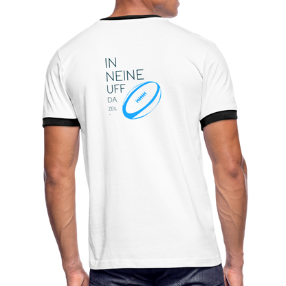 HERREN KONTRAST SHIRT - IN NEINE UFF DA ZEIL RUGBY TRANSPARENT - Weiß/Schwarz