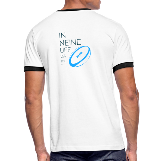 HERREN KONTRAST SHIRT - IN NEINE UFF DA ZEIL RUGBY TRANSPARENT - Weiß/Schwarz