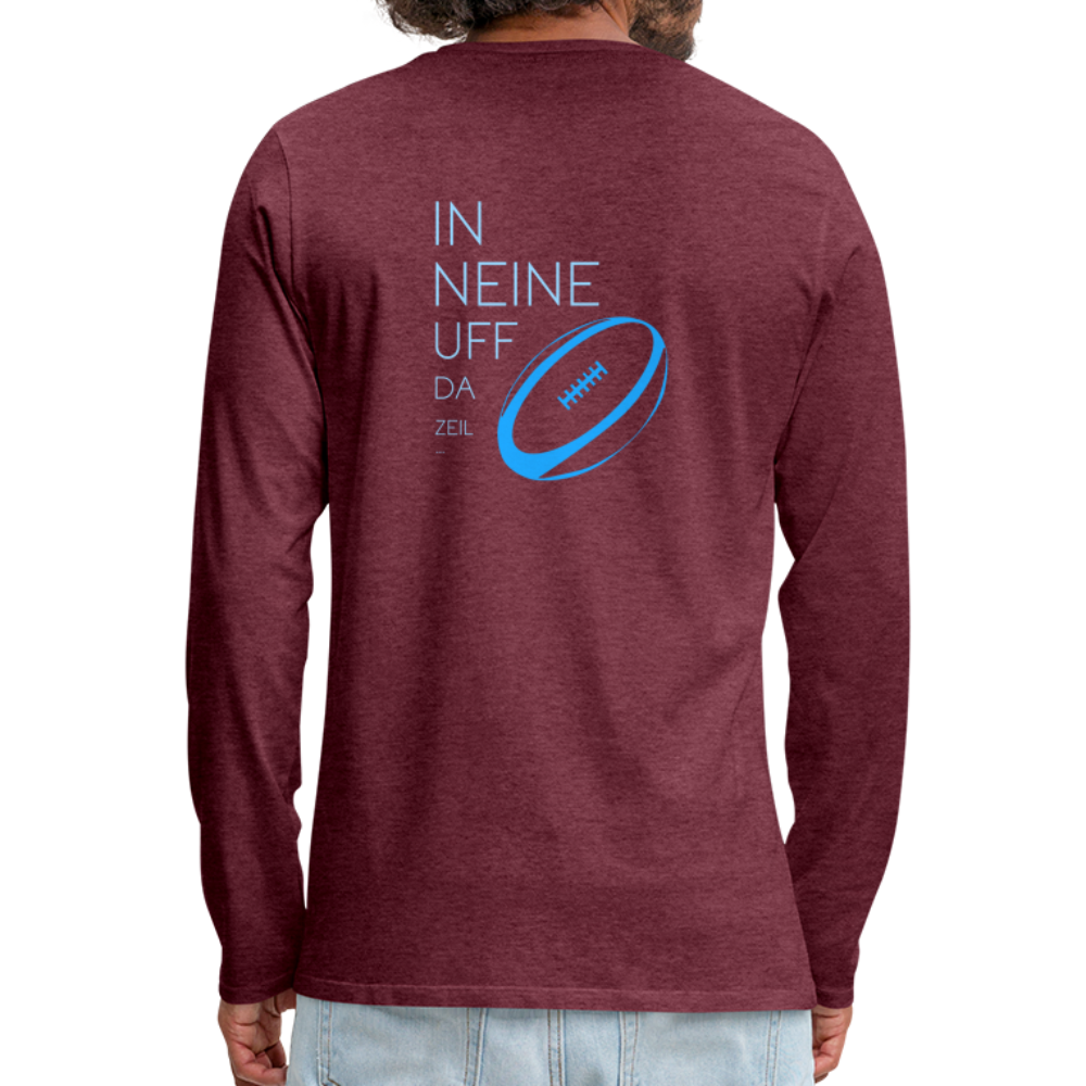 HERREN LANGARM-SHIRT - IN NEINE UFF DA ZEIL RUGBY DARK - Bordeauxrot meliert