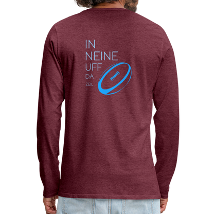HERREN LANGARM-SHIRT - IN NEINE UFF DA ZEIL RUGBY DARK - Bordeauxrot meliert