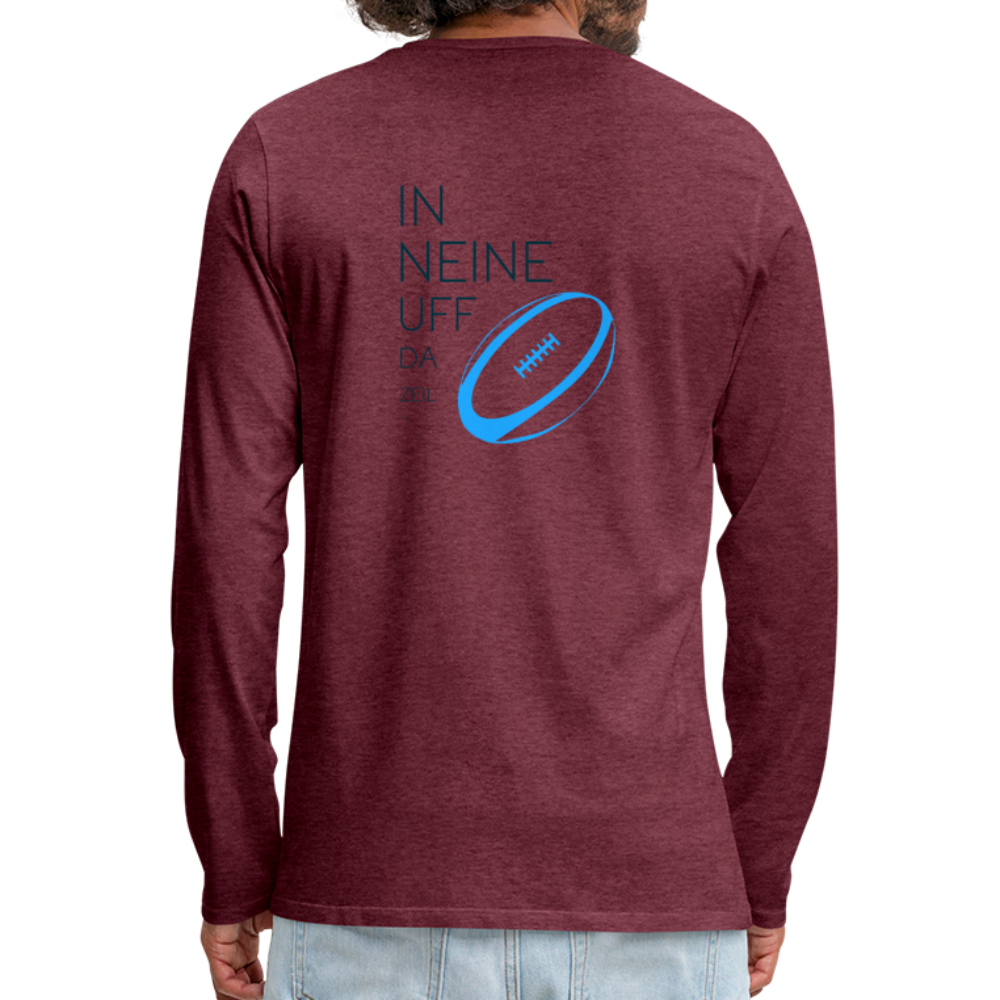HERREN LANGARM-SHIRT - IN NEINE UFF DA ZEIL RUGBY TRANSPARENT - Bordeauxrot meliert